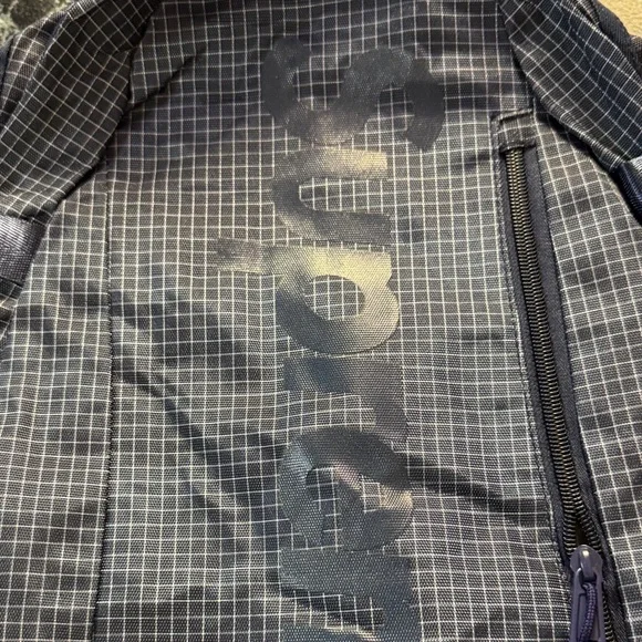 Supreme Checkered Black and Blue Backpack